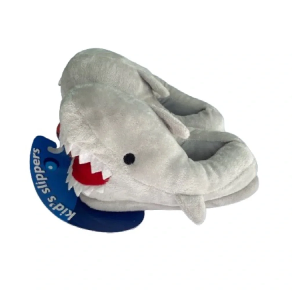 Kid's Shark Slippers Size S 13-1 Beach Ocean Life NWT
